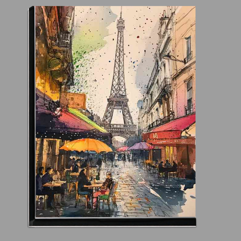 Buy Di-Bond : (Paris the Eiffel Tower in the background splash art)