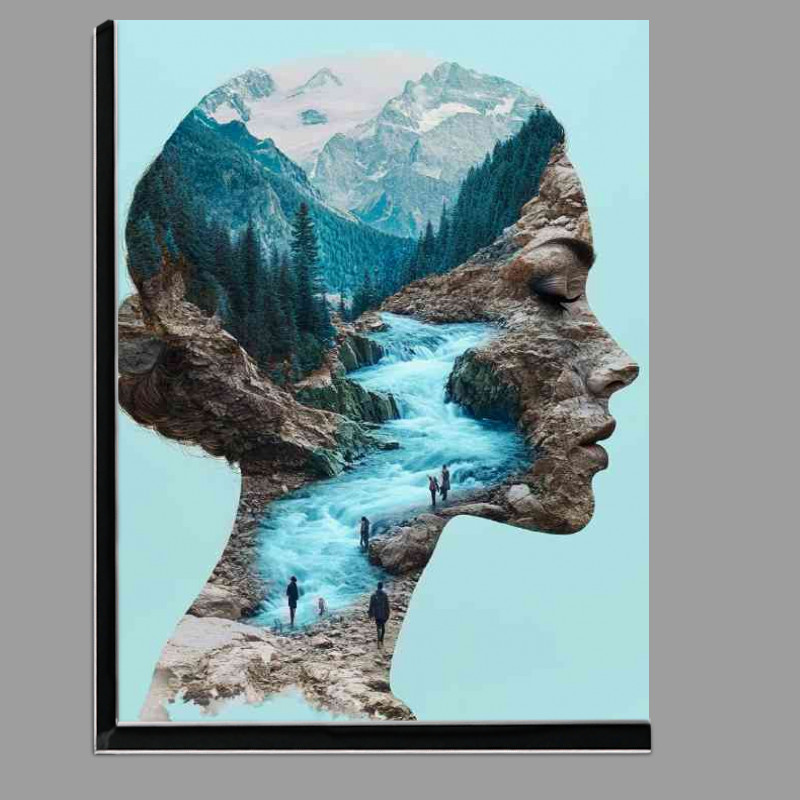 Buy Di-Bond : (The face through the waterfall)