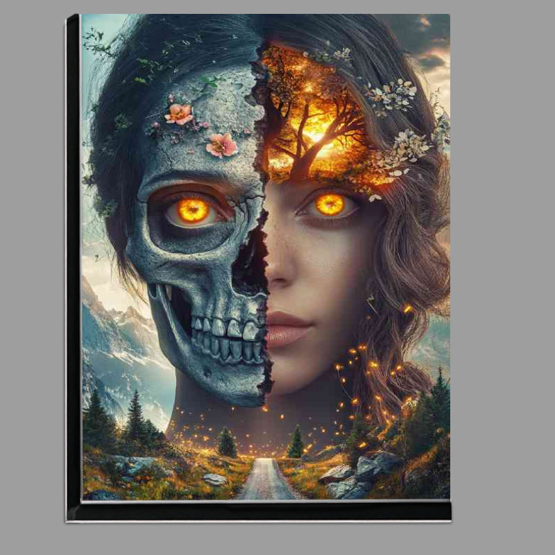 Buy Di-Bond : (Woman with half of her face as an ancient style)