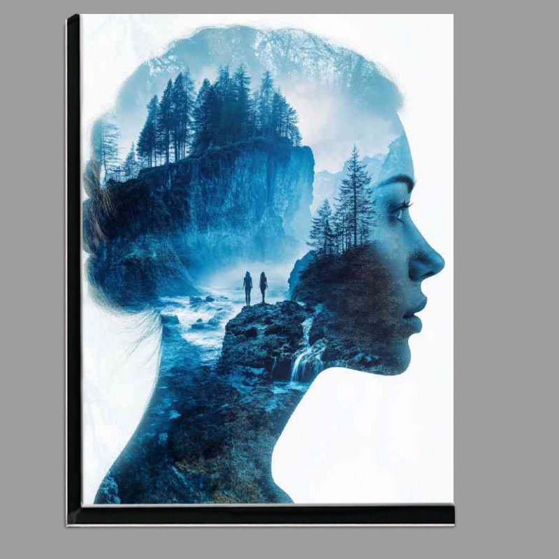 Buy Di-Bond : (Womans face in profile is depicted river flowing)
