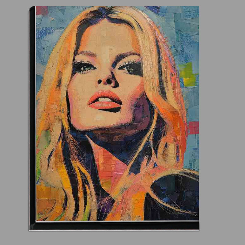 Buy Di-Bond : (A portrait of Brigitte Bardot made with colorful paint style)