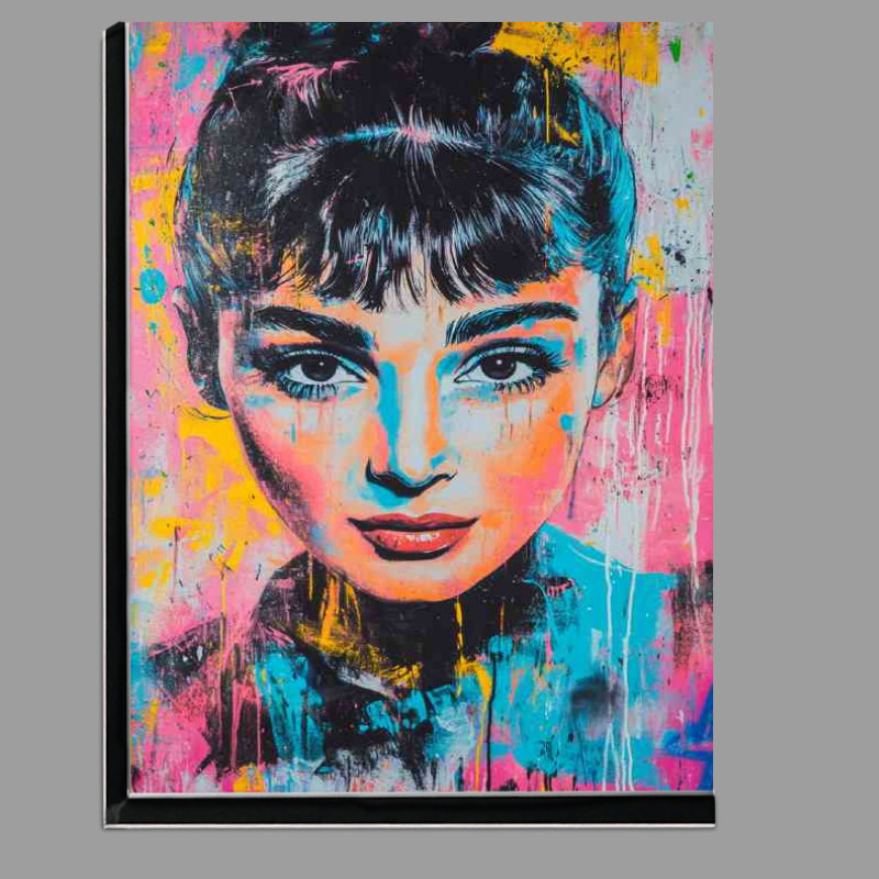 Buy Di-Bond : (Splashed portrait of the young Audrey hepburn)