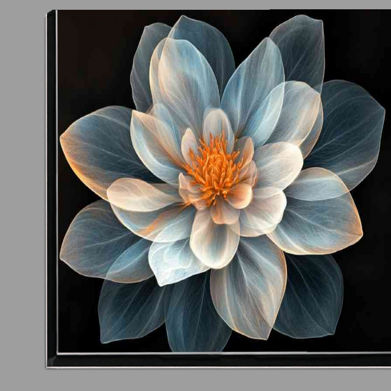 Buy Di-Bond : (A large flower with petals in shades of blue and whit 834ee8a1-6ba8-496b-916b-908b5c315246)