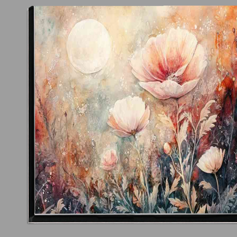Buy Di-Bond : (Surreal watercolor painting of giant flowers)