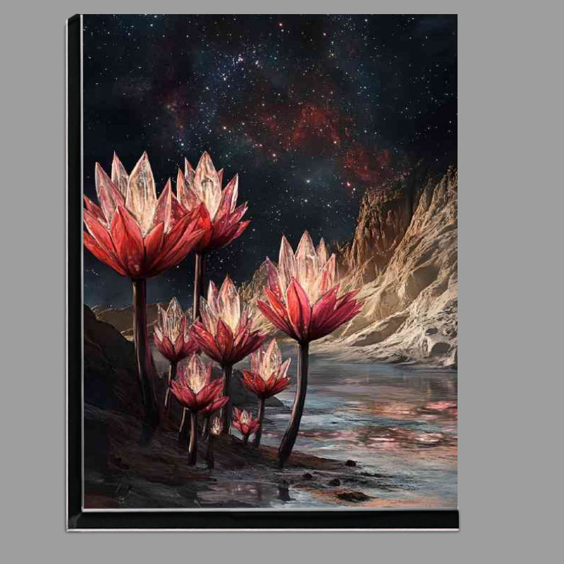 Buy Di-Bond : (A Crystal lotus flowers with red pettles)