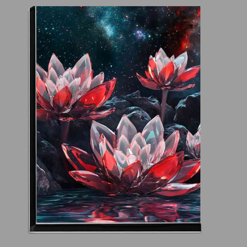 Buy Di-Bond : (Crystal lotus flowers with red pettles)