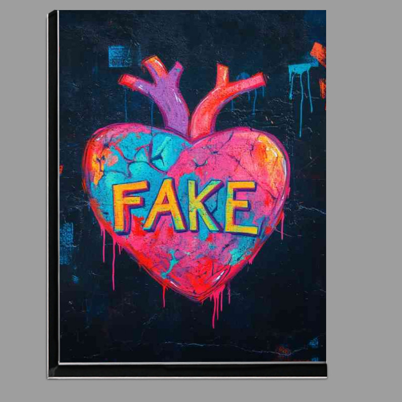 Buy Di-Bond : (Graffiti art of a heart Fake)