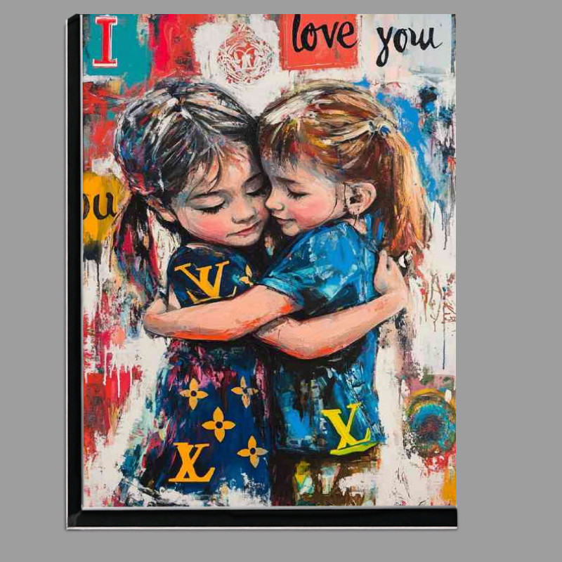 Buy Di-Bond : (Graffiti painting of two children)