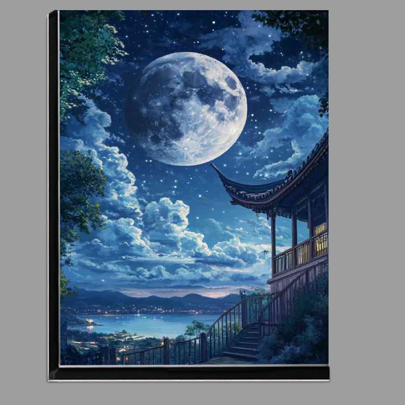Buy Di-Bond : (Night sky there is an oversized moon hanging)