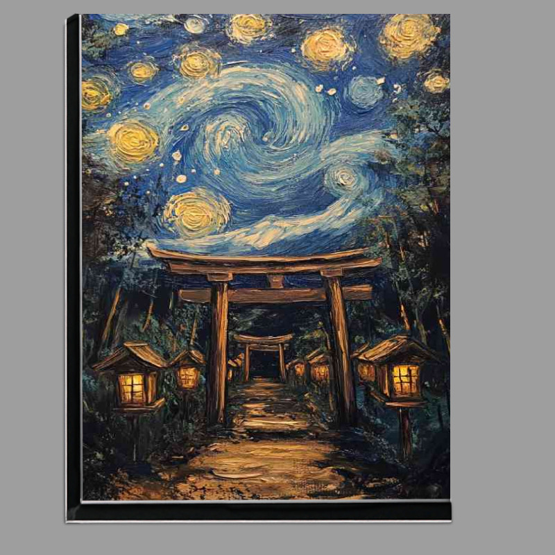 Buy Di-Bond : (Painting of the starry night but with Japanese lanterns)