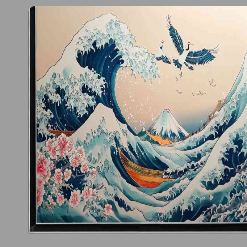 Buy Di-Bond : (Japanese motif art of Mount Fuji with large waves)