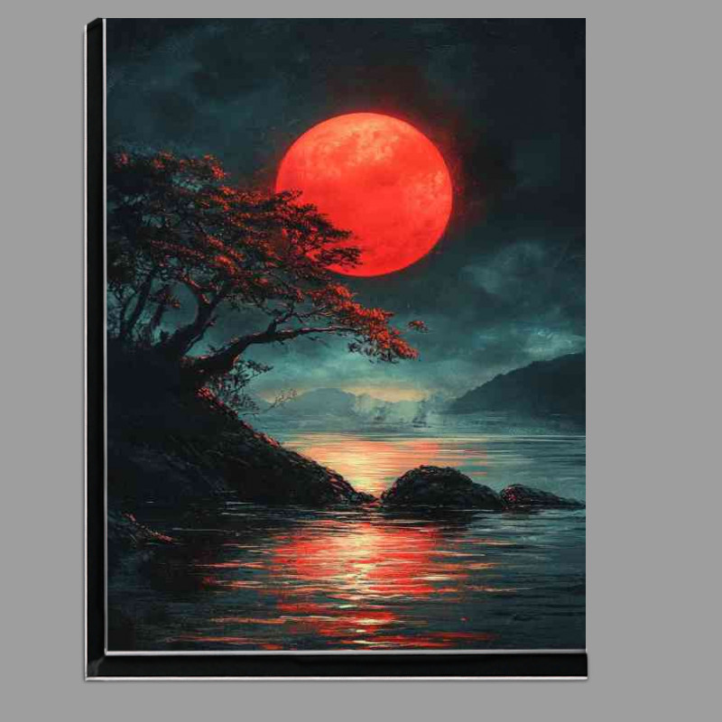 Buy Di-Bond : (Japanese landscape dark fantasy art style colorful moon)