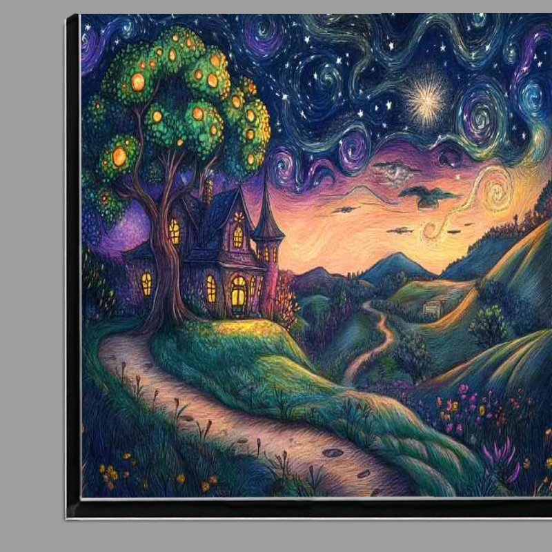 Buy Di-Bond : (Colorful drawing of an old witchs house)
