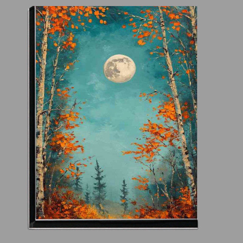 Buy Di-Bond : (Oil painting depicting trees and leaves in the moon)
