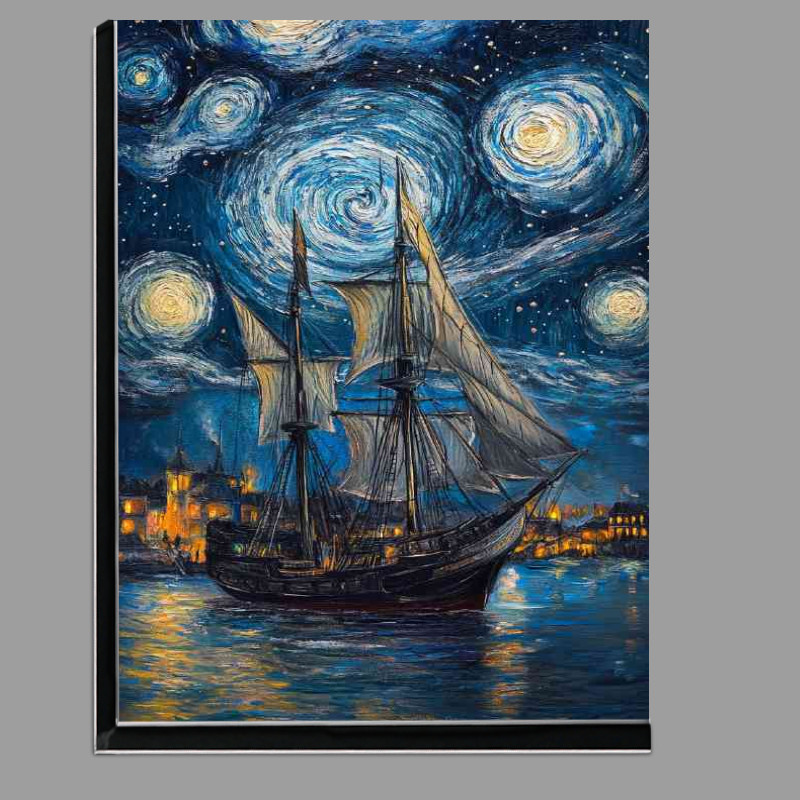 Buy Di-Bond : (Ship with sails painted in the style of gough)