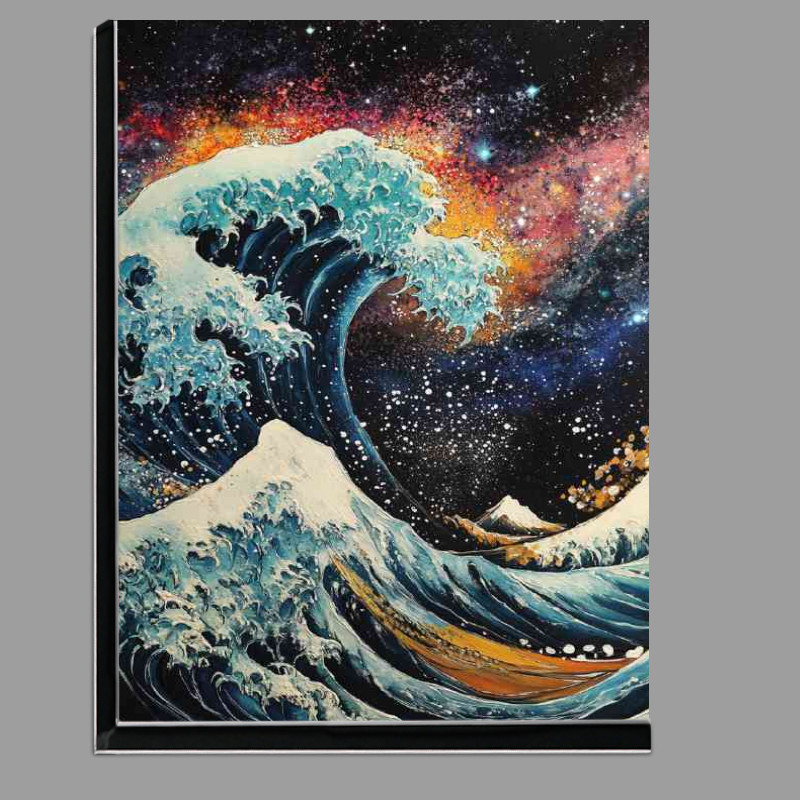 Buy Di-Bond : (The Great Wave off Kanagawa but with cosmic night sky)