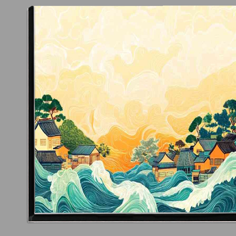 Buy Di-Bond : (Art piece depicting an abstract crashing waves)