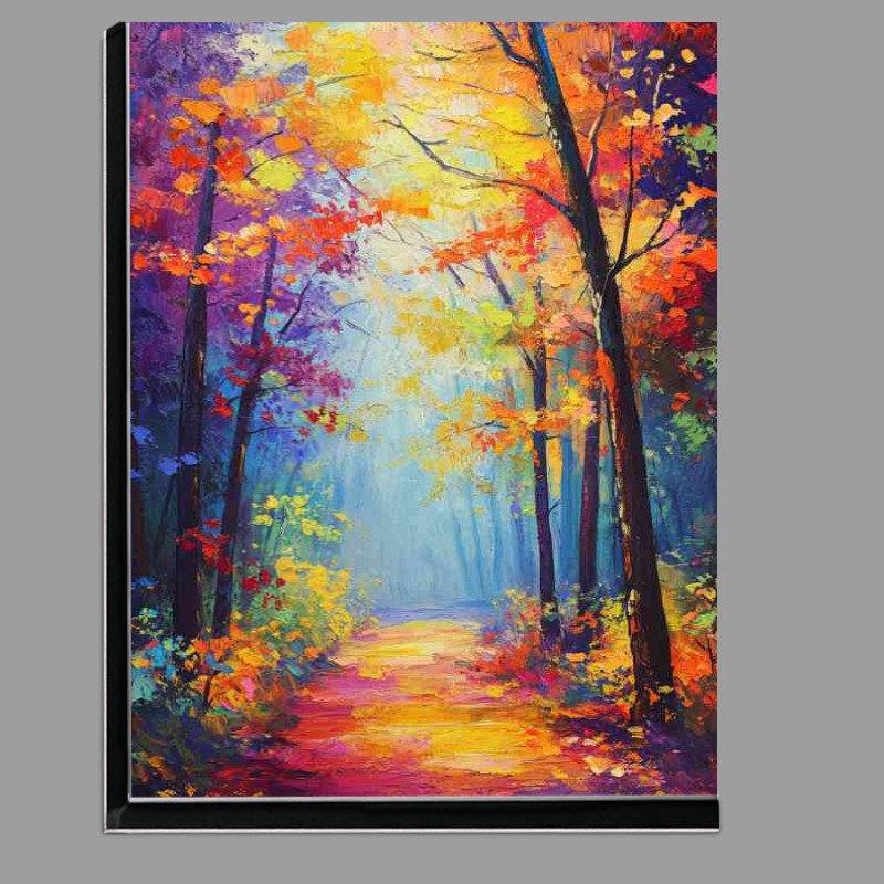 Buy Di-Bond : (Colorful rainbow bright colors colorful autumn forest)