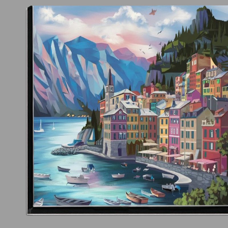 Buy Di-Bond : (Picturesque coastal town by the sea)