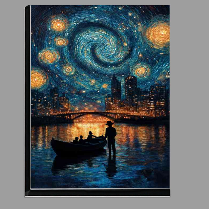 Buy Di-Bond : (A man stands the water getting on boat)