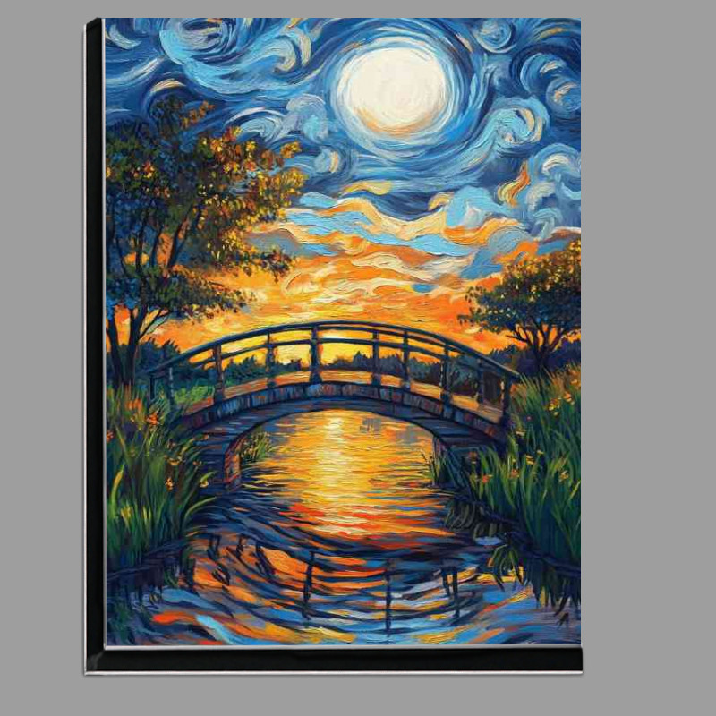 Buy Di-Bond : (A small bridge over the river surrounded by daytime stream)