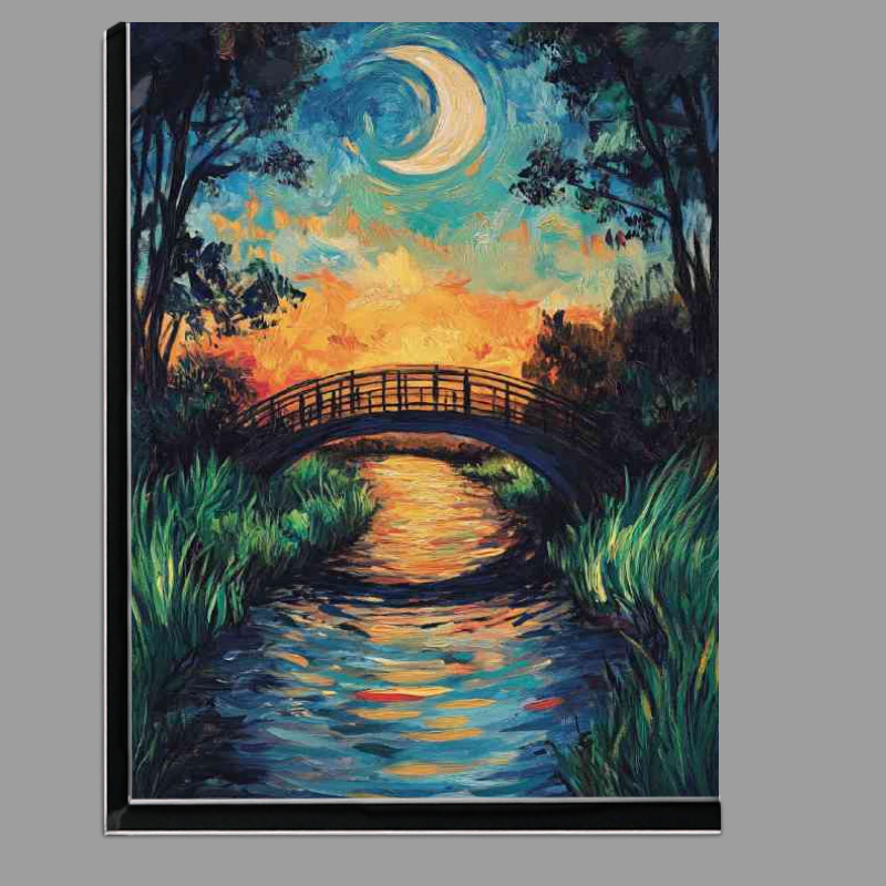Buy Di-Bond : (A small bridge over the river surrounded by lush grass)
