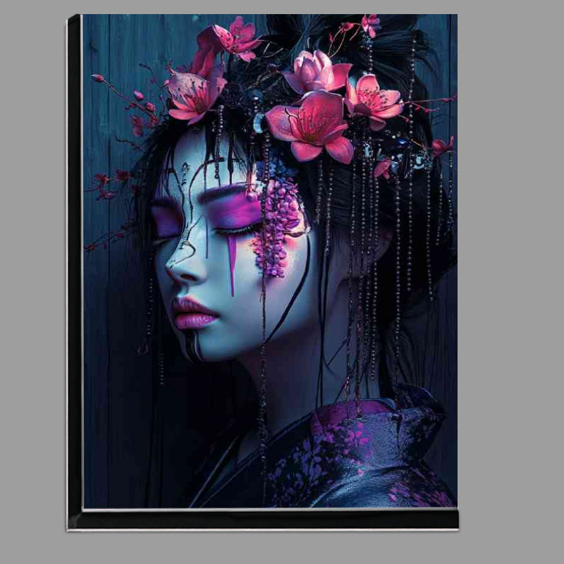 Buy Di-Bond : (Japanese woman in the style of cyberpunk with pink makeup)
