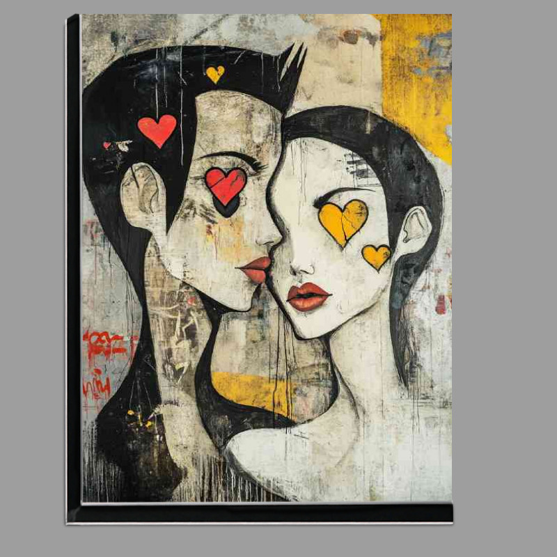 Buy Di-Bond : (A surreal portrait of two faces)