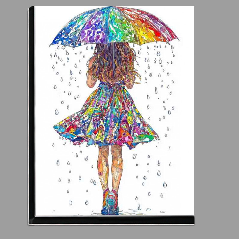 Buy Di-Bond : (Colorful girl with an umbrella)