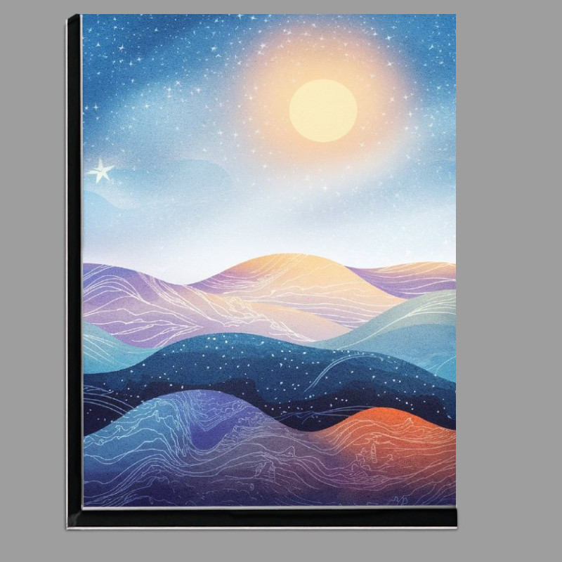 Buy Di-Bond : (Ethereal landscape with a vast stars glowing sun)