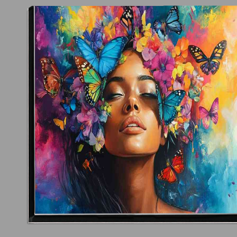 Buy Di-Bond : (Womans face with butterflies and flowers)