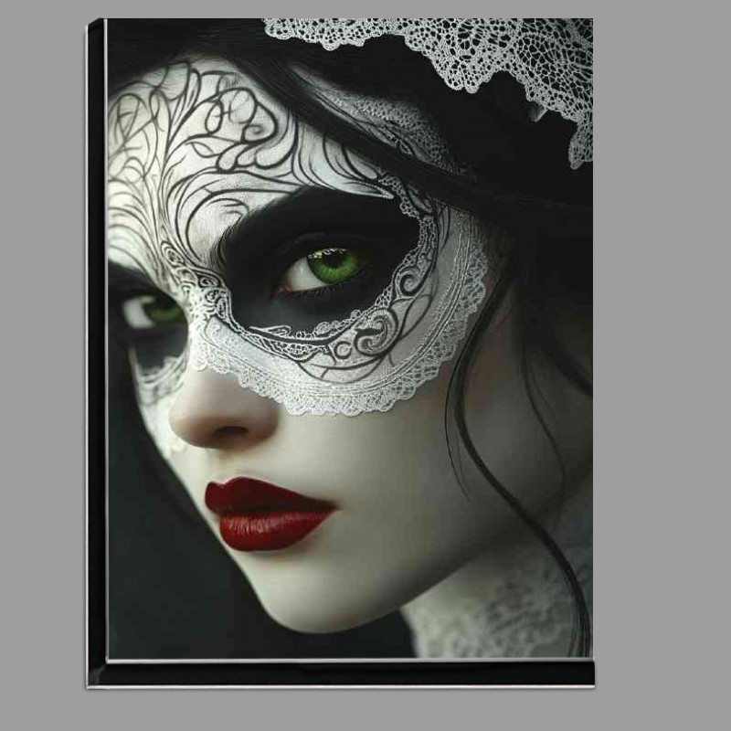 Buy Di-Bond : (Beautiful woman with green eyes red lips)