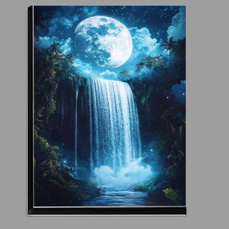 Buy Di-Bond : (Magical waterfall cascades down from the night blue sky)