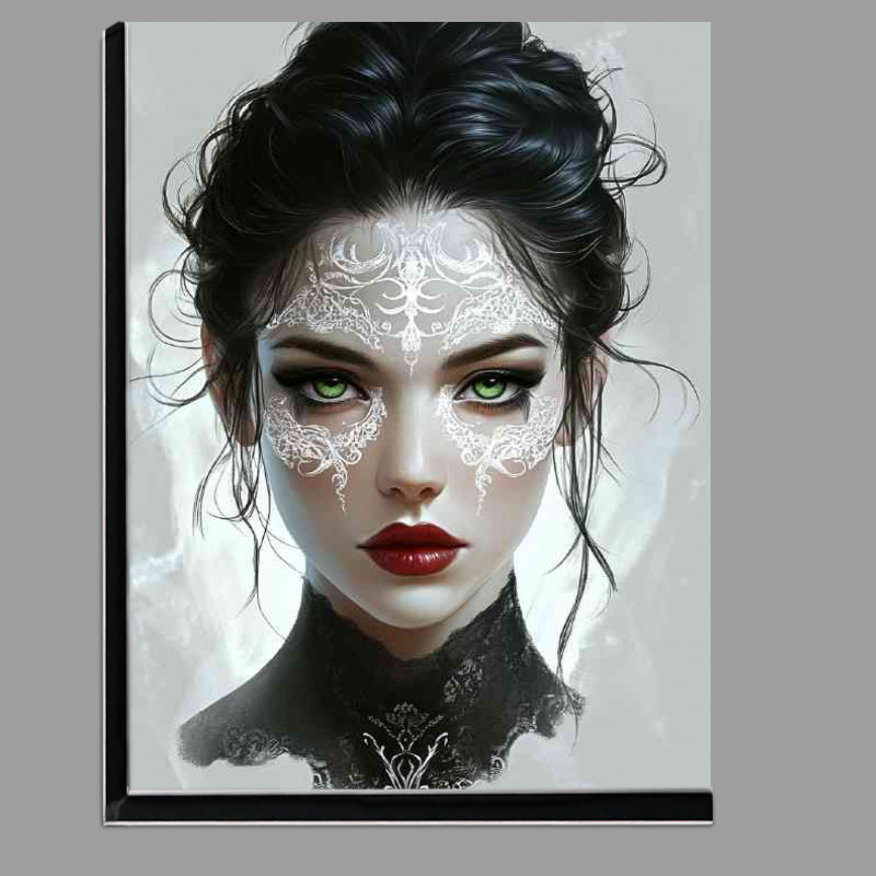 Buy Di-Bond : (Mysterious and beautiful woman with green eyes black hair)