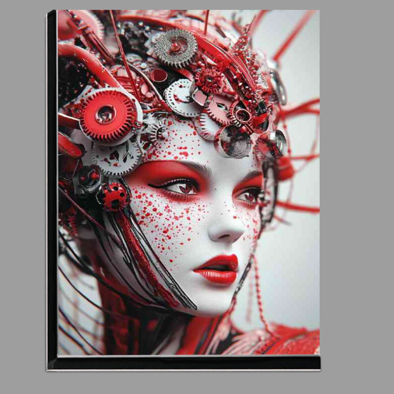 Buy Di-Bond : (Woman with red and black makeup wearing an elaborate head piece)