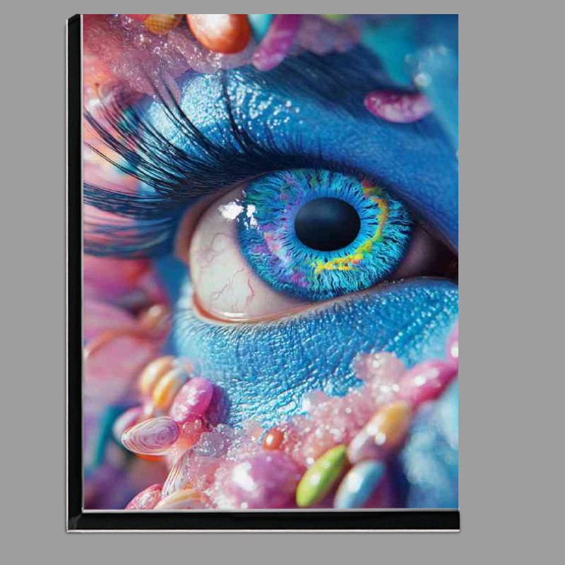 Buy Di-Bond : (a close up of an eye with candy and swirls inspired b d37e9ebf-a62a-4945-96f8-3bf8ee656dfa)