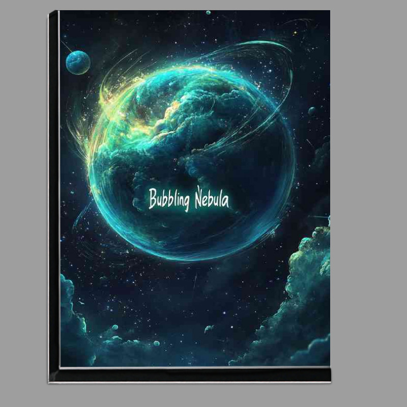 Buy Di-Bond : (Swirling blue and green nebulae text space series)