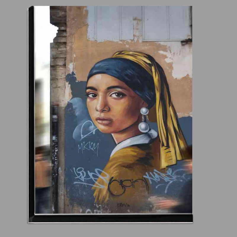 Buy Di-Bond : (Street mural of a woman s portrait)