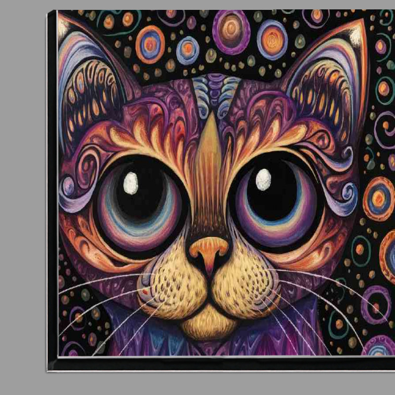 Buy Di-Bond : (Intricately designed abstract cats face)