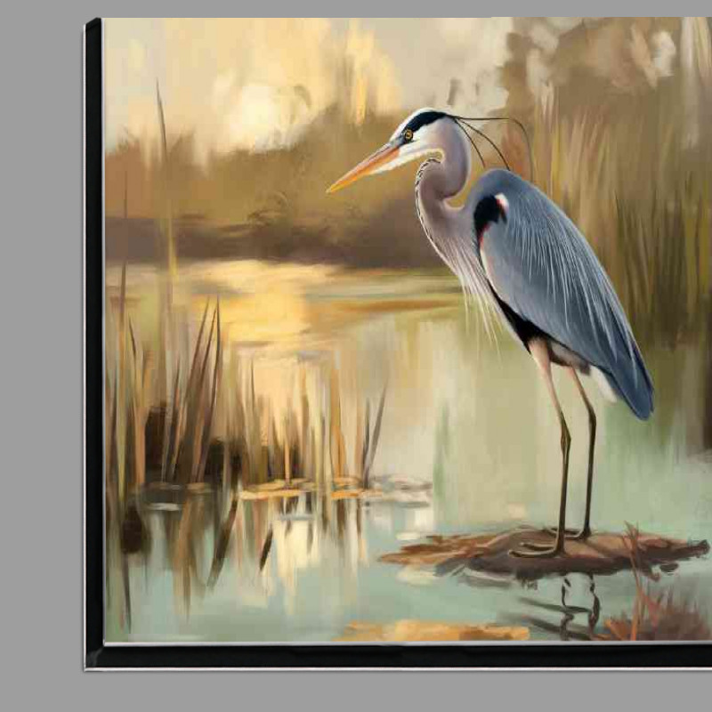 Buy Di-Bond : (Wetlands and a heron bird)