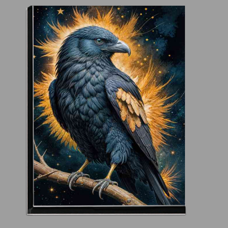 Buy Di-Bond : (Silver blue raven perched high)