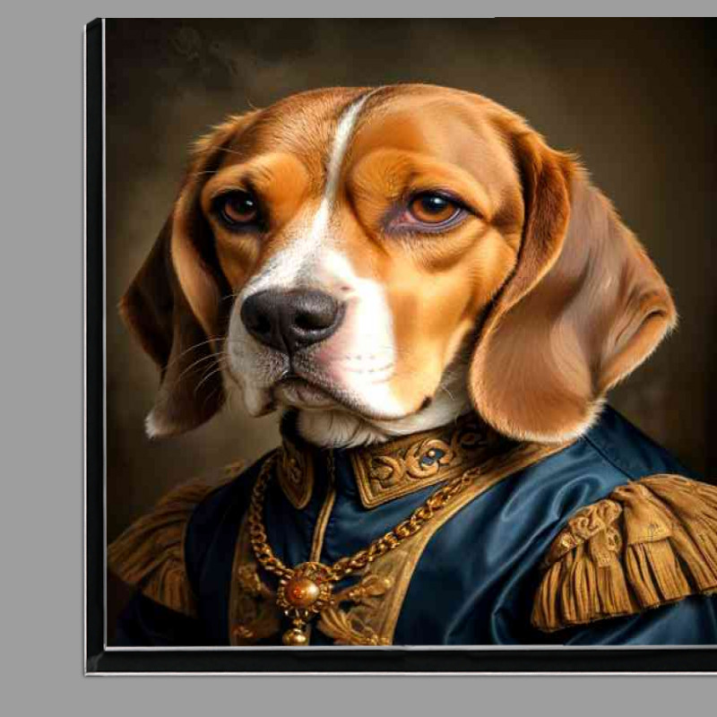 Buy Di-Bond : (Magestic beagle dog in surreal vintage attire)