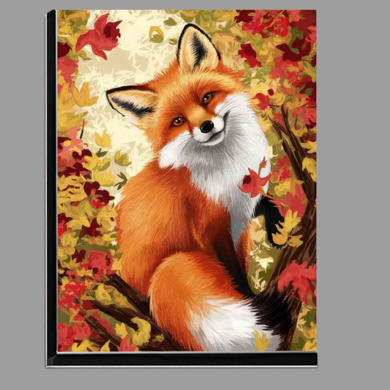 Buy Di-Bond : (Colorful depiction of a fox amidst a forest)
