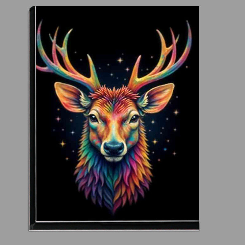 Buy Di-Bond : (Deer with vibrant rainbow colored antlers)