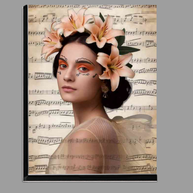 Buy Di-Bond : (Woman with a serene expression with musical notes)