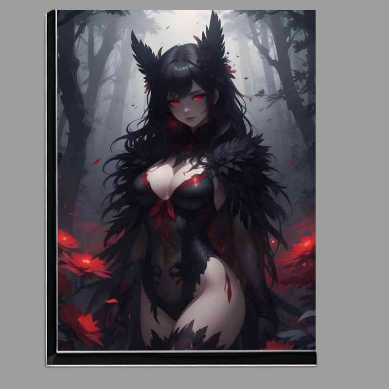 Buy Di-Bond : (Misty forest with glowing red flowers animae)