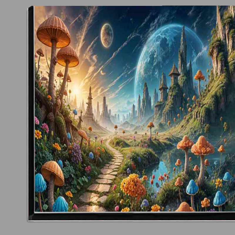 Buy Di-Bond : (Mushroom landscapes dramatic skies fantasy)