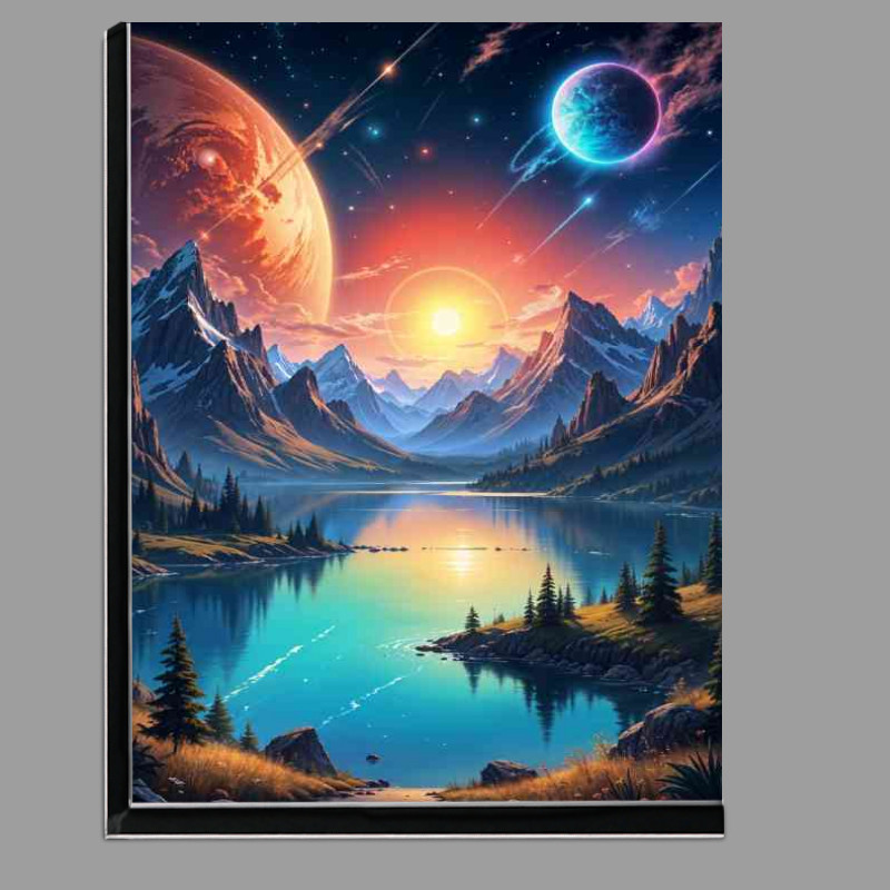 Buy Di-Bond : (Fantasy large glowing planet in the sky)
