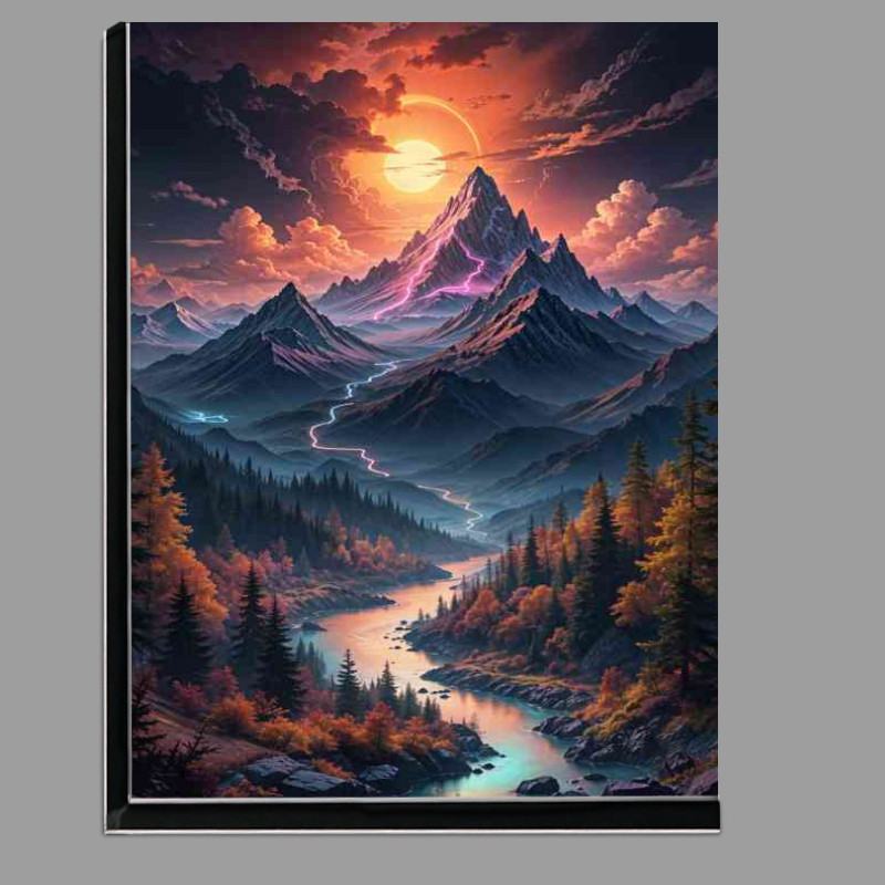 Buy Di-Bond : (Rocky mountains and flowing river)