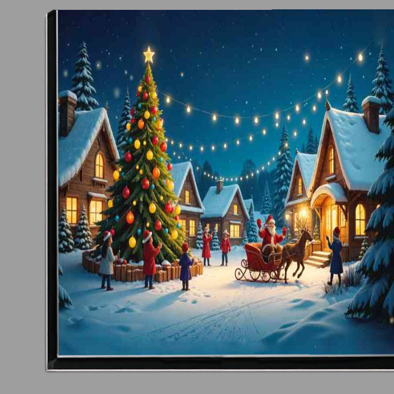 Buy Di-Bond : (Christmas tree in the center surrounded by people singing)